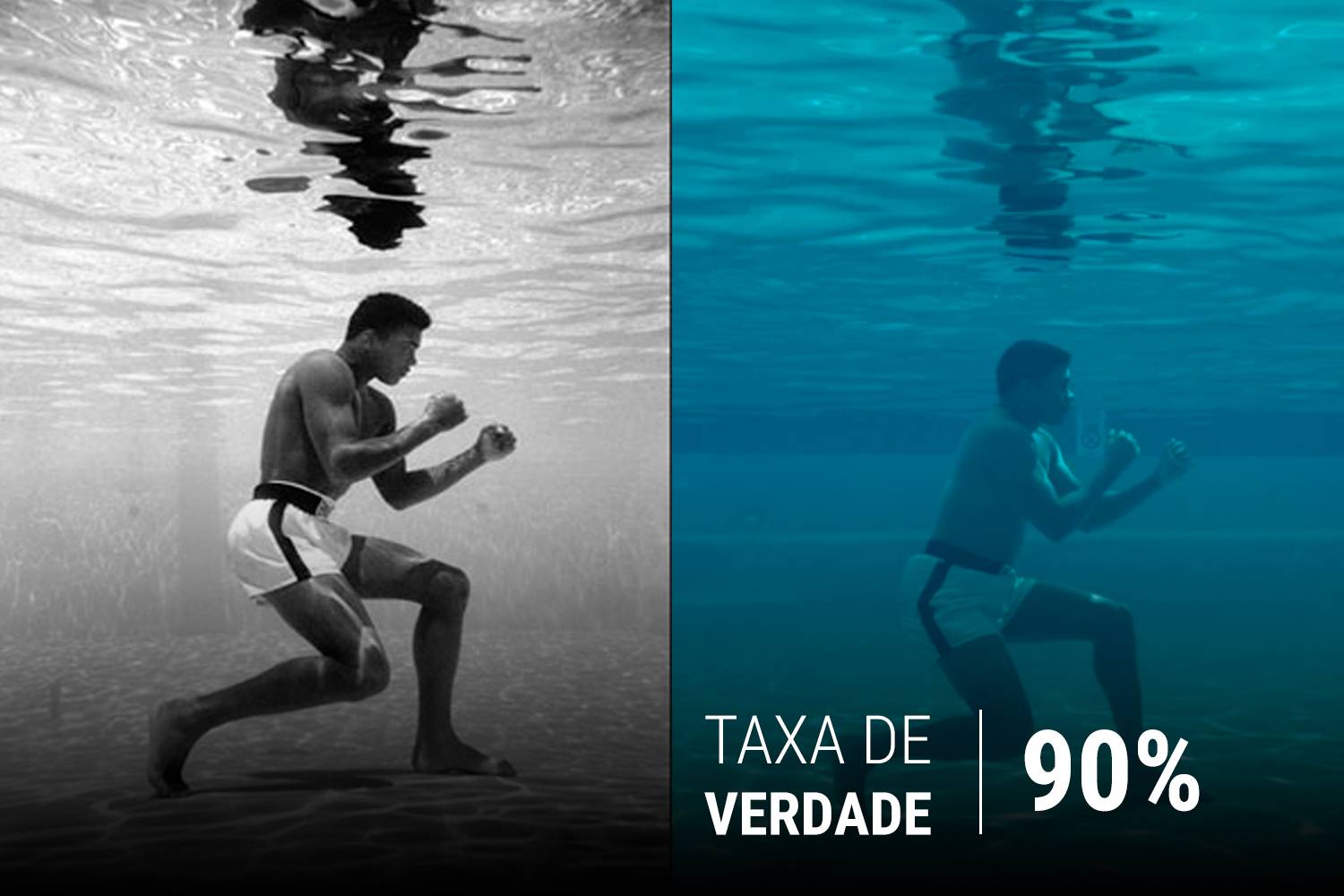 As fotos de Muhammad Ali em baixo d