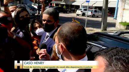 Caso Henry: irmã de Jairinho e empregada do casal dão depoimento à polícia
